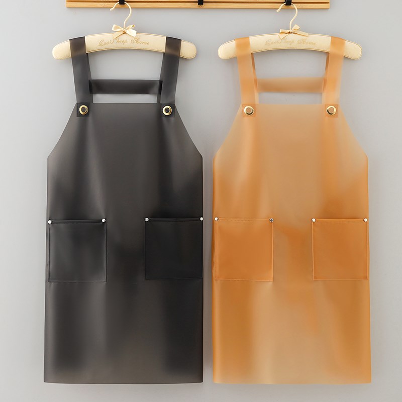 透明防水围裙女家用厨房做饭围腰防油餐饮专用免洗工作服定制logo