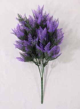 仿真把束紫色花草植物家居绿植叶子装饰品婚庆插花造景摆件配草