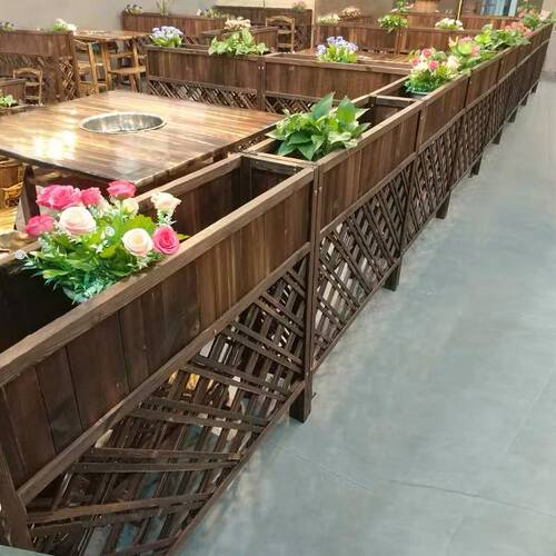 隔断花架户外防腐木栅栏围栏庭院隔断花箱室内屏风餐厅餐饮护栏