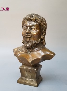 大号铜成吉思汗铜像大汗骑马铁木真全身像家居摆件人物雕塑定做