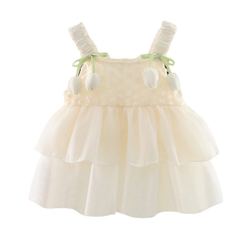 女童连衣裙夏季2024新款儿童薄款洋气女宝宝夏装时髦吊带公主裙子
