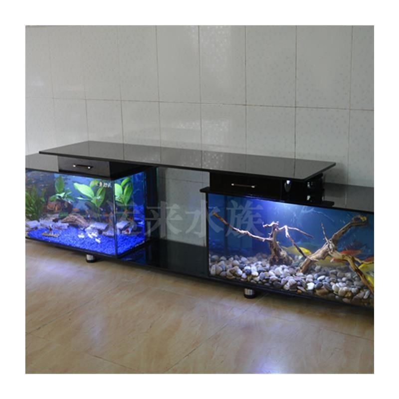 电视柜鱼缸水族箱客厅家用超白鱼缸玻璃茶几免换水双过滤生态鱼缸