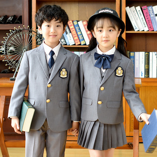 西装 外套幼儿园园服 班服小学生校服春秋冬季 英伦学院风男女童西装