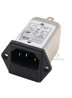 EMI单级单相电源滤波器净化器插座式带保险丝220V CW2A-10A-T10A