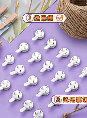 彩色木夹子拍立得照片夹挂墙装饰麻绳夹绳挂绳悬挂照片绳子浪漫背