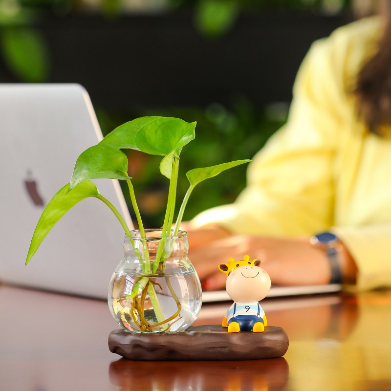 超可爱艺术品狮子长颈鹿奶牛小动物办公室客厅酒柜书桌小摆件家居