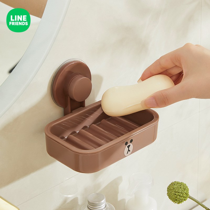 可爱家用免打孔壁挂式肥皂盒卫生间沥水墙上吸盘香皂置物架高颜值