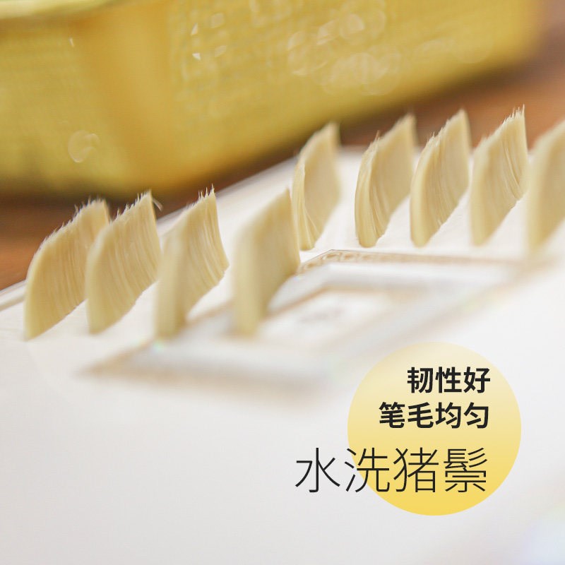 吾辰画材一木水粉笔单支油画笔丙烯画笔勾线笔鱼尾扇形笔绘画笔水图片