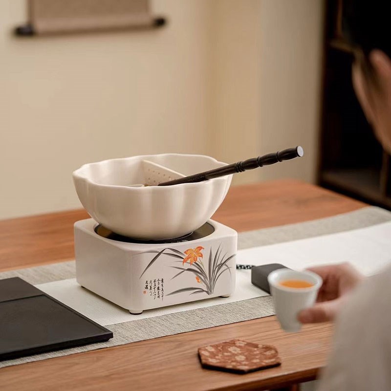 苏打釉合璧煮茶碗带盖煮茶器高档功夫茶具煮茶钵茶炉煮茶壶煮茶锅