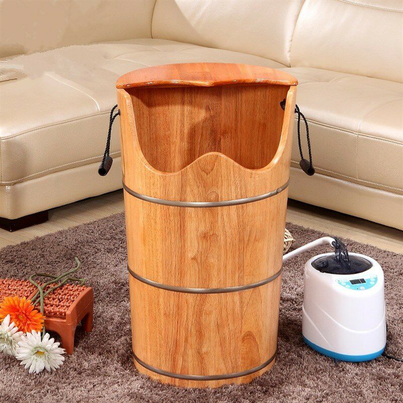 多功能熏蒸桶 橡木蒸足蒸汽汗蒸桶加高足浴泡脚木桶 洗脚盆熏蒸桶