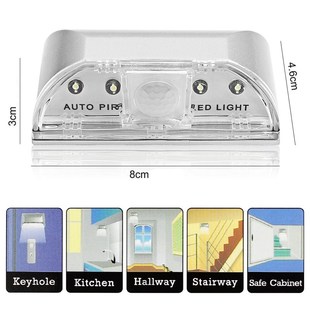 创意小夜灯LED智能门把门锁感应灯光控人体感应灯楼道灯电池0403