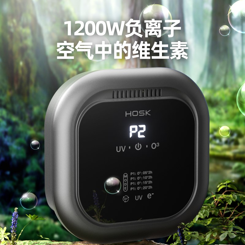 HOSK空气净化器家用新房除甲醛卫生间杀菌宠物除臭异味神器臭氧机