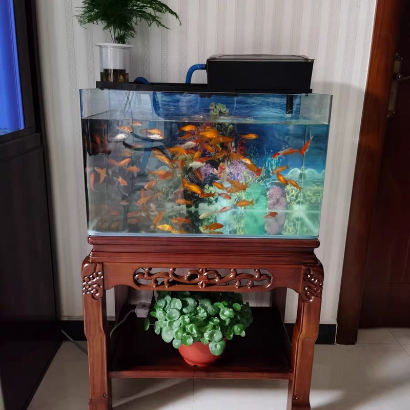 全实木奇石架超承重型盆景架鱼缸架室内客厅落地式花架置物架边桌