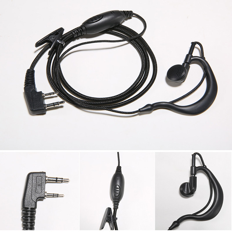 对讲讲机耳机小机耳对讲电话机耳机线耳挂式K头M头通用型高档耳麦