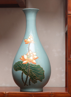 云南丽江中式悬玄关装饰品电视柜禅意酒柜博古架摆件玉壶春工艺品