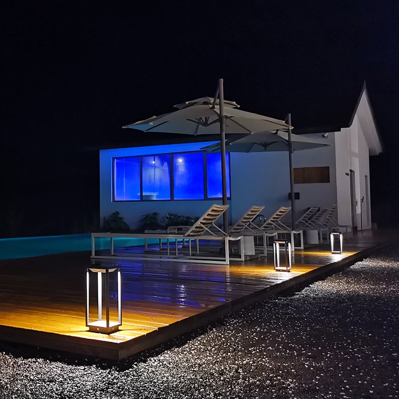 草坪灯户外太阳能庭院灯地插式防水草地led别墅花园方形现代室外