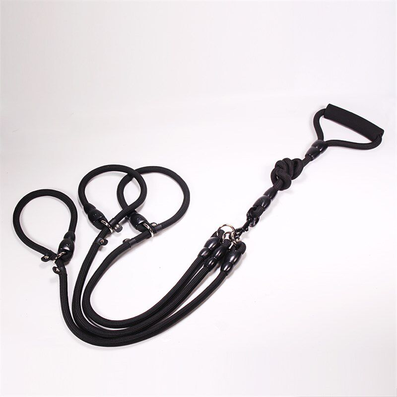 两只狗一拖二牵引绳可拆卸多头双头遛狗绳P链子泰迪金毛小大型犬