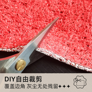 入户门垫家用玄关蹭脚垫门口防滑垫 丝圈地垫进门出入平安红色中式