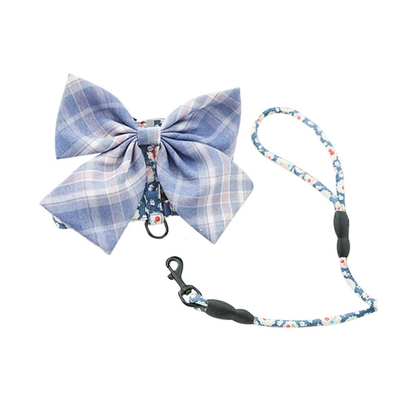 宠物猫咪狗胸背牵引绳外出遛猫遛狗中小型犬防挣脱可调节幼猫加长