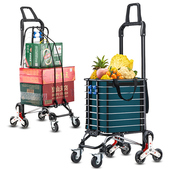 超市购物车商超手推车可折叠家用小推车拉货轻便老人买菜车小拉车