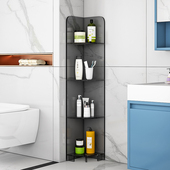 转角收纳柜亚克力化妆品落地置物架浴室夹缝三角多层网红储物架子