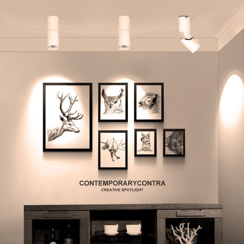 北欧明装led射灯可调角度家用背景墙cob吸顶灯折叠洗墙灯轨道筒灯,家装灯饰光源,明装射灯,淘宝优惠券,粉丝福利购,淘宝优惠卷