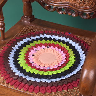 泰国手工布艺圆形坐垫幼儿园餐馆椅子垫榻榻米坐垫沙发垫汽车坐垫