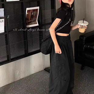 女童休闲裤工装裤冬装长裤新款2024秋冬加绒加厚儿童洋气时髦裤子