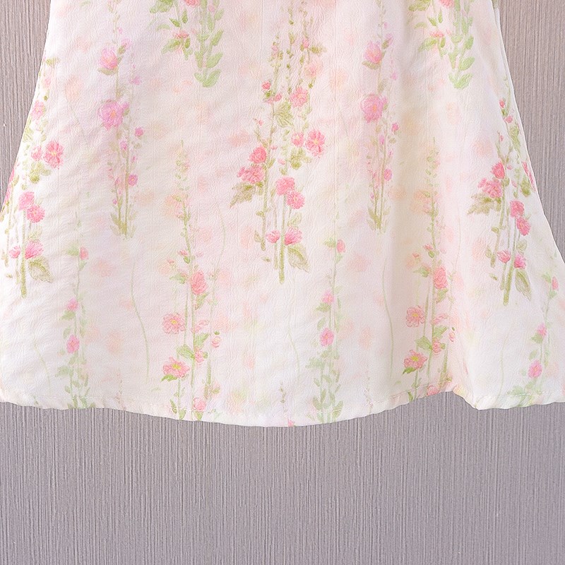 女童碎花旗袍连衣裙夏季薄款改良儿童裙子婴儿夏装女宝宝周岁礼服