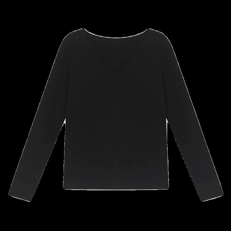 大码胖mm毛衣女2023年秋冬季新款内搭遮肚v领针织打底衫法式上衣,女装/女士精品,大码内搭,淘宝优惠券,粉丝福利购,淘宝优惠卷