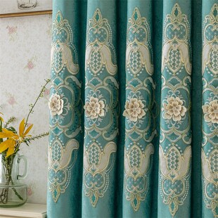 新款2025年欧式绣花高档窗帘奢华大气客厅卧室成品遮光布帘可定制