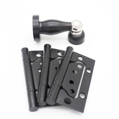 子母合页门吸套装 免开孔室内木门轴承铰链静音加厚古铜色4寸5寸