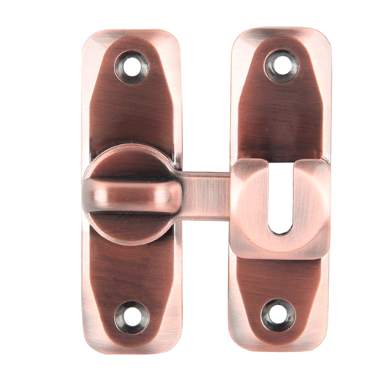 免打孔门锁卡扣90度门扣推拉门栓移门锁门窗塔扣卫生间门插销防盗