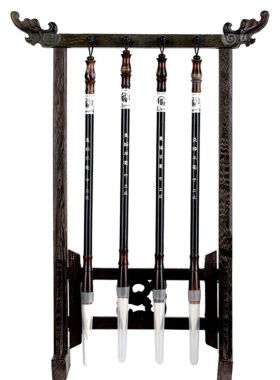 文昌笔摆件文昌塔钥匙扣鸡翅木毛笔挂件套装文房四宝笔