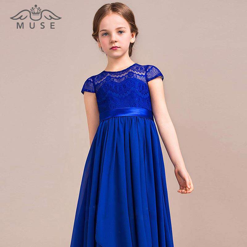 中大童钢琴演奏礼服女童合唱团朗诵小提琴音乐团演出礼服长裙夏季