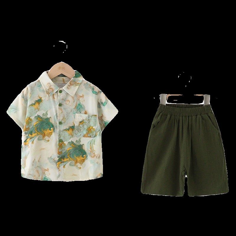 新中式男童夏装套装薄款2024新款儿童汉服短袖衬衫宝宝中小童夏季,童装/婴儿装/亲子装,唐装,淘宝优惠券,粉丝福利购,淘宝优惠卷