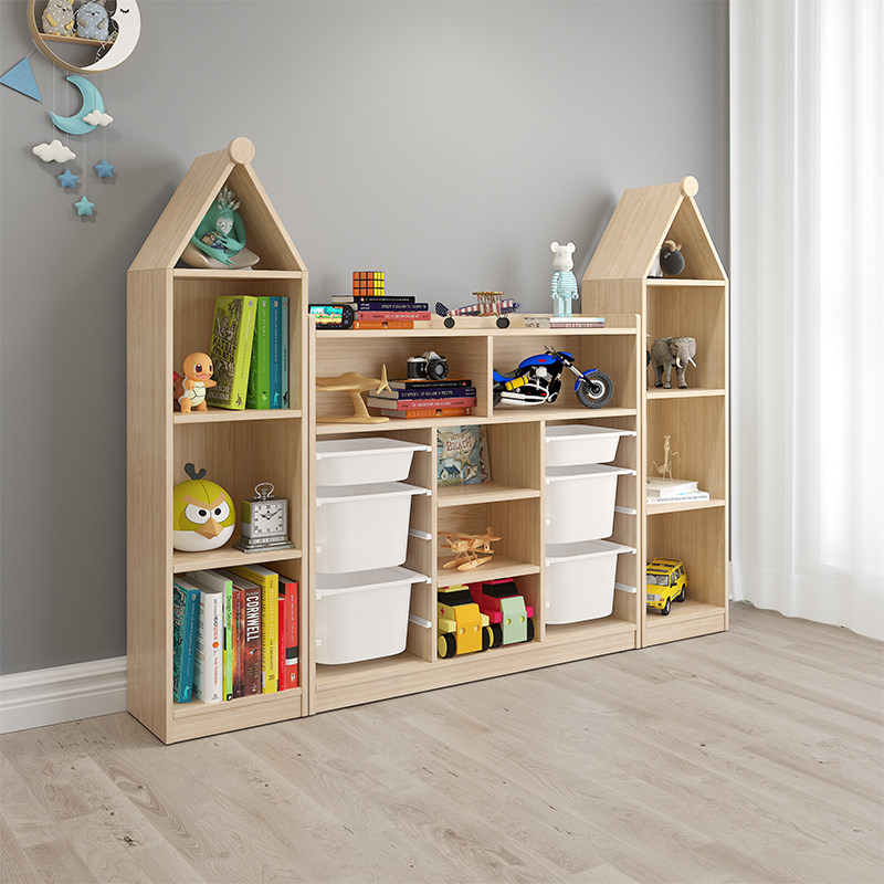 实木儿童书架绘本架落地书柜置物宝宝玩具收纳柜收纳架幼儿绘本馆,住宅家具,儿童书柜,淘宝优惠券,粉丝福利购,淘宝优惠卷