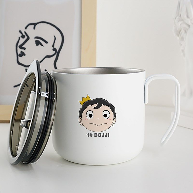 国王排名波吉周边不锈钢咖啡杯保温马克杯带盖带勺水杯子办男女生