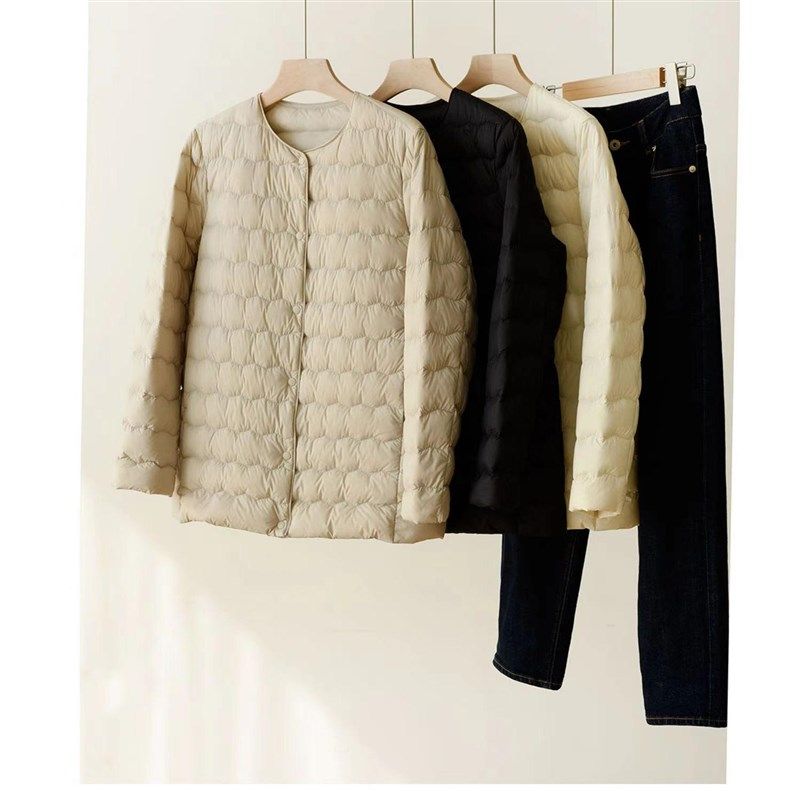 24秋冬新款轻薄鹅绒羽绒服女中长款百搭保暖大衣伴侣叠穿内胆外套