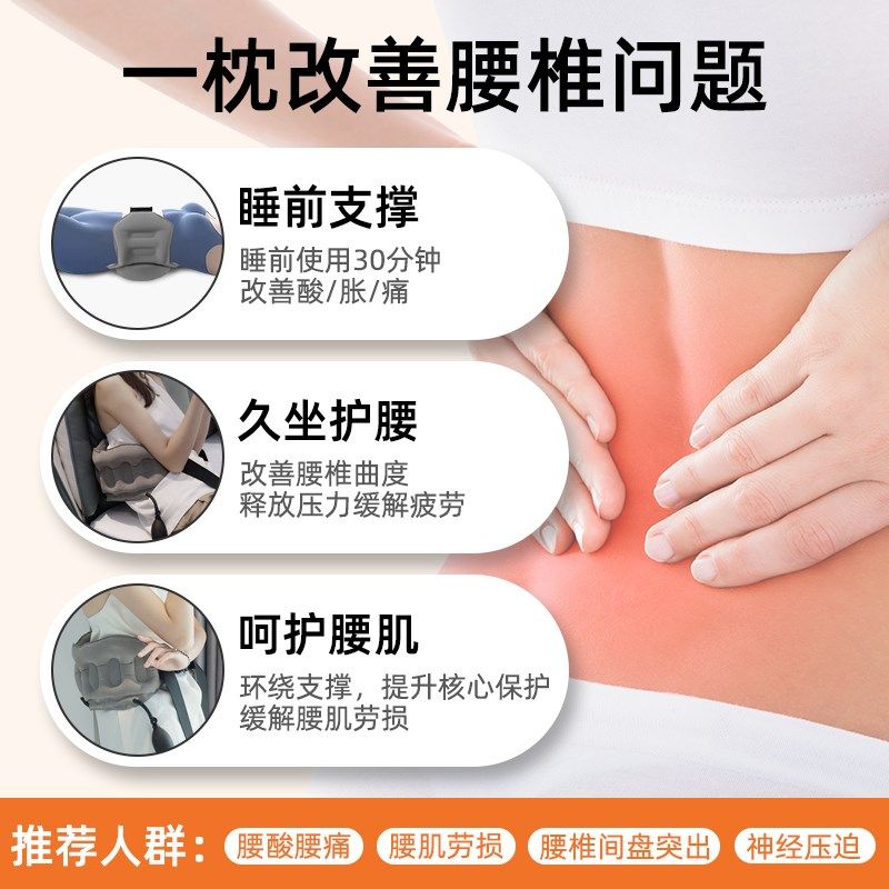 腰椎间盘突出垫腰枕睡觉专用腰托护腰部支撑靠垫腰突睡眠平躺腰靠,居家布艺,腰靠垫,淘宝优惠券,粉丝福利购,淘宝优惠卷