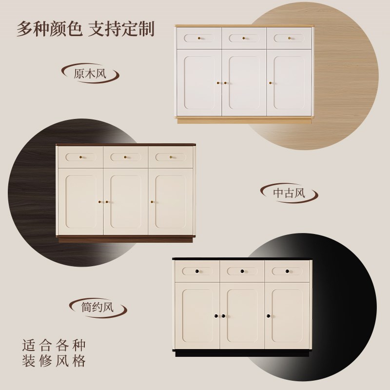 法式复古小户型鞋柜家用门口玄关柜一体进门组合矮收纳储物柜定制