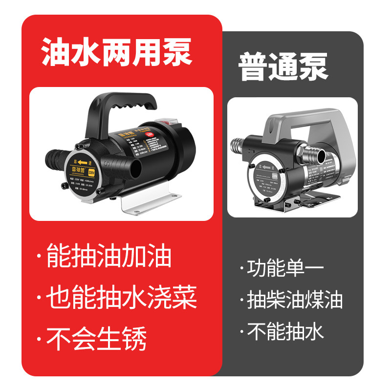 油水两用电动抽油泵VVV伏直流泵抽水泵柴油泵加油机抽油器