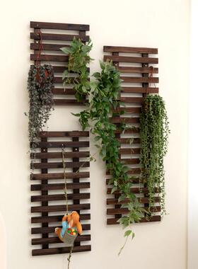 木目iwood 实木质防腐阳台墙上爬藤花架 北欧创意种植田园风栅栏