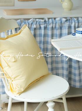 SaturdayHome韩式ins风芝士奶黄少女心抱枕套沙发客厅靠枕全棉