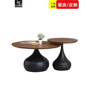 边几角几 北欧创意葫芦组合茶几移动办公客厅家用圆形铁艺极简个性