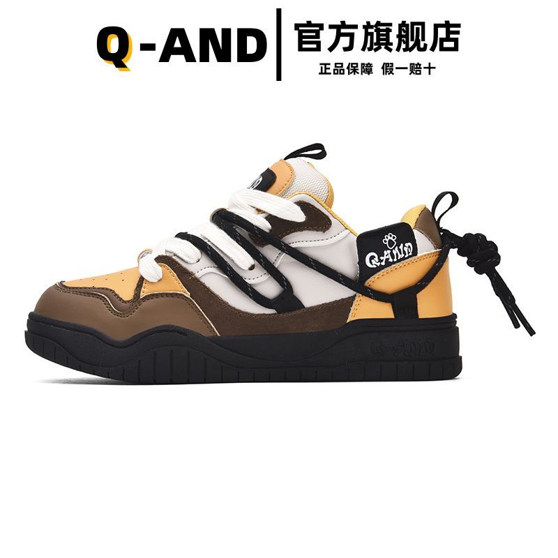 奇安达潮牌女鞋2025秋季新款厚底情侣运动休闲鞋软底百搭老爹鞋子
