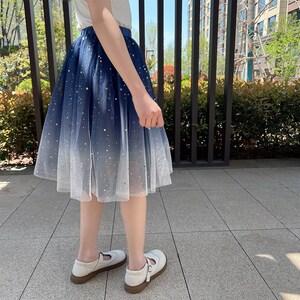 星空蓬蓬裙 儿童纯棉亮闪纱裙 女D童公主裙中大童夏款山东网店童