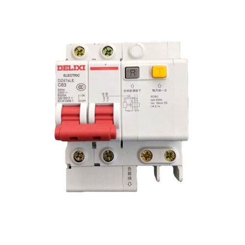 空气开关断路器 DZ47SLE 2P+N C63A 家用总开关 总漏电开关DLX