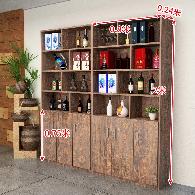 饭店收银台带酒柜组合一体靠墙酒店前台桌柜简约现代小型餐馆吧台