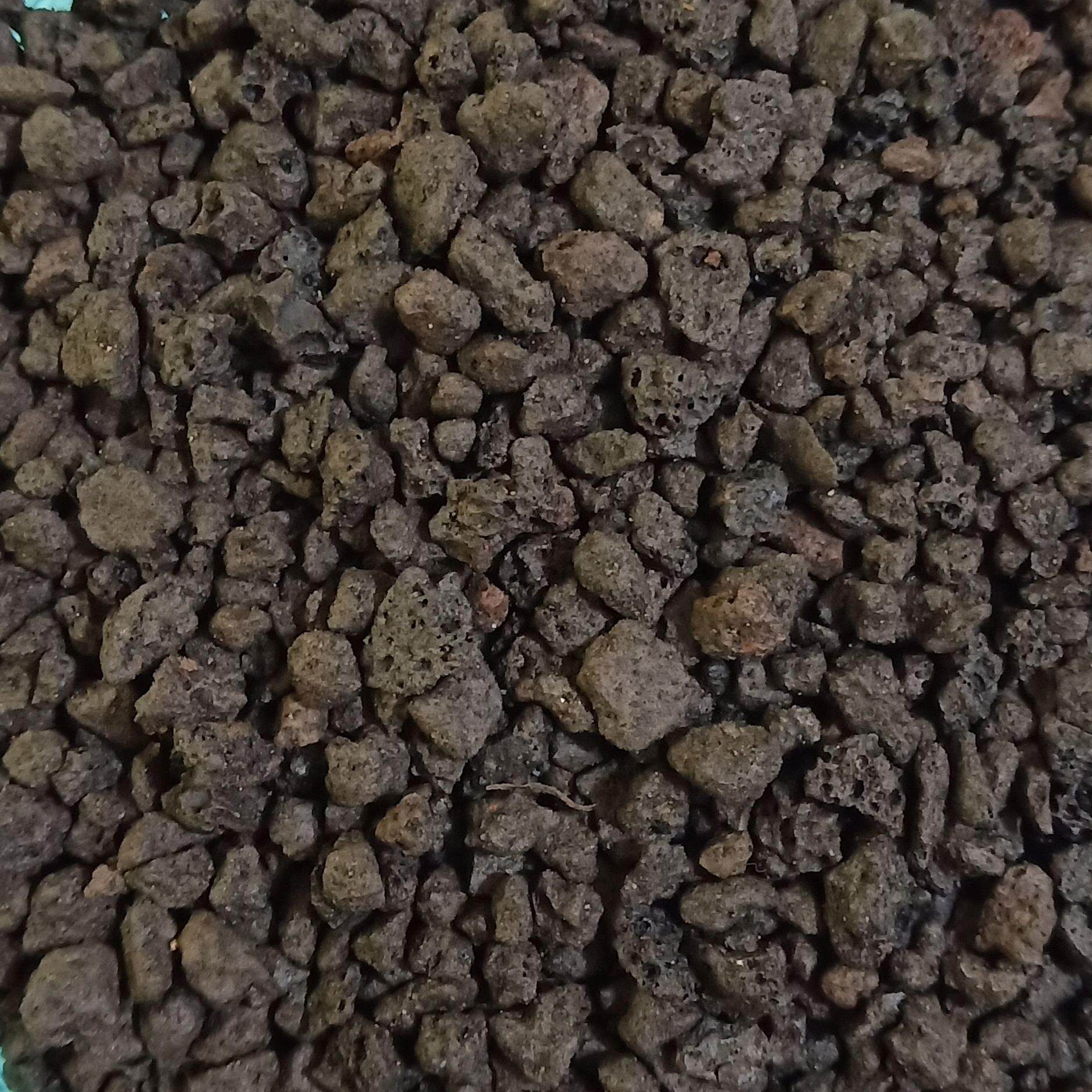 厂家供应园林绿化用黑色火山岩浮石 多肉铺面 拌土颗粒用火山石